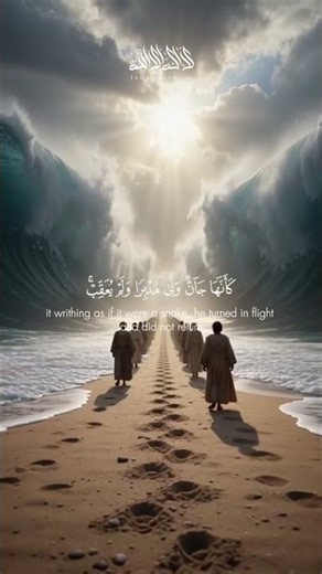 The sea obeyed one command. Qur'an 20:77 #ProphetMoses #MusaAS #SurahAshShuara
