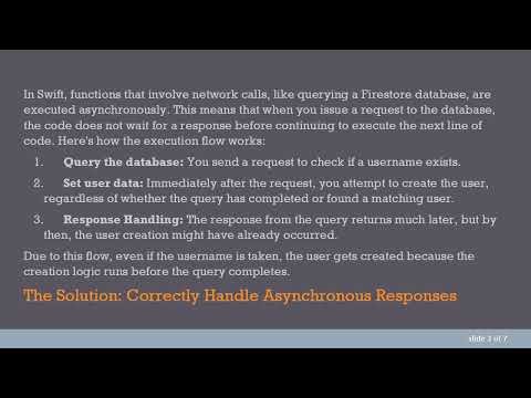 How to Correctly Query a Firestore Database for User Creation