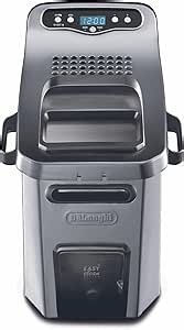 De’Longhi Livenza Deep Fryer with EasyClean System, Cool Zone, Adjustable Thermostat, Dishwasher-Safe Parts, Large Capacity, Easy Oil Draining, Stainless Steel