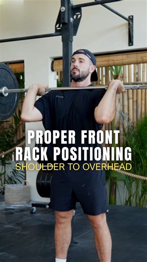Craig Preston - Online CrossFit Coach on Instagram: "Proper Front Rack Positioning - Shoulder to Overhead 🔑 ❌ Elbows on the inside of your shoulders: → Your lats and wrists are not going to be in an active position which means you’re in a weak position to perform all shoulder to overhead movements. ✅ Elbows inline with your shoulders: → This position is an active position as you’re pulling your shoulder blades back and down and spreading your elbows which activates your lats. This is going to b