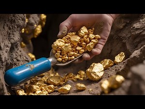 Top Amazing Video! Digging gold Nuggets at Mountain, Mining Gold, Gold Discoverry, Gold Rush