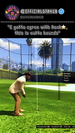 Grand Theft Auto 6 on Instagram: "I can’t lie this was definitely outta bounds 😂⛳️🏌️ #gta #gaming #gta5 #funny"