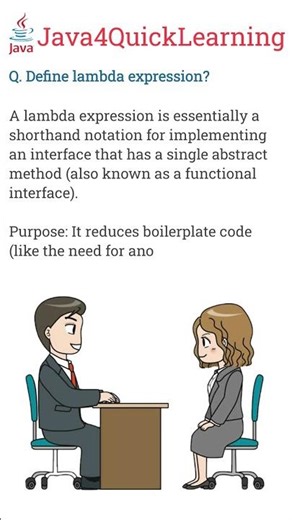 Define lambda expression? #corejava #interviewquestions #lamda #expression #java4quicklearning