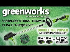 Best Cordless Weed Eater? Greenworks 48V 15-inch String Trimmer - Review