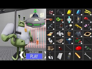 BARRY'S PRISON RUN! ALIEN BASE HARD MODE - All Items & Morphs Unlocked - UFO BOSS Battle Gameplay