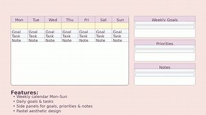 Weekly Planner Excel Template: To-do List & Notes (digital Download) - Etsy Canada