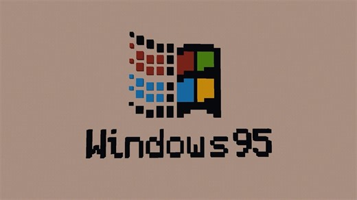 Windows 95广告，但是是Minecraft版