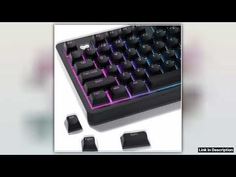 XVX Black Horizon Line Pudding Keycaps Double Shot Shine Through PBT Key Cap Set for Mechanical