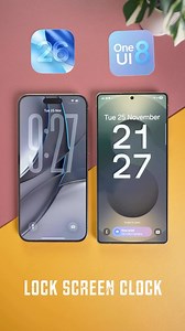 iOS 26 vs OneUI 8 Lockscreen Clock | Techance