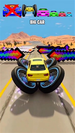 Big & Small Cars vs Giant Spinning Swords