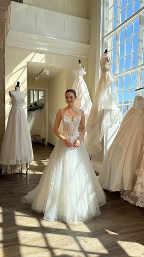 Ava Laurenne Bride | Elegant boning and a basque bodice paired with detailed lace— this romantic ballgown has the prettiest soft tulle flow ✨ GOWN: “Twila” • •... | Instagram