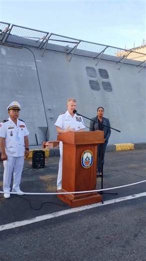 Admiral Samuel Paparo, Commander of the United States Indo-Pacific Command and a distinguished US Naval aviator, shared his insights on the development of Cambodia’s Ream Naval Base, as he addressed the media at the Sihanoukville Autonomous Port (PAS) earlier today. | The Phnom Penh Post