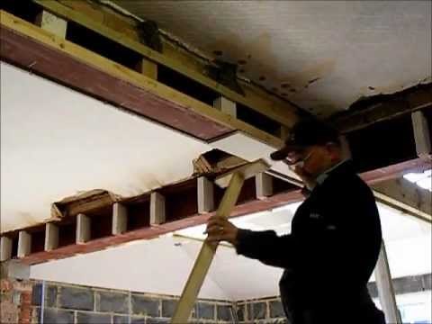 How to plaster board a steel beam.