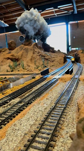 Two Amtrak heritage units lead a long passenger train. #trains #railroad #amtrak #amtraktrain #nscale #modeltrains | Arizona N Scaler