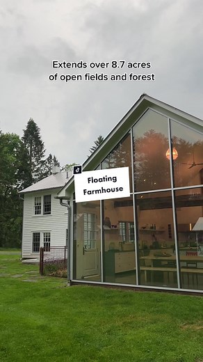 Floating Farmhouse Over Swimming Creek