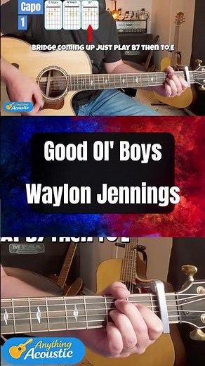 Good Ol' Boys - Waylon Jennings | Full Acoustic Play-Along (PRACTICE TOOL)