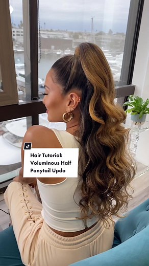 Hair Tutorial: Voluminous Half Ponytail Updo aka Genie Hair lol💫 #grwm #hairtutorial Rate this #hairstyle from 1-10 ✨ #fyp #tutorial #foryourpage #beautytok Here’s a step-by-step on how to achieve the most stunning & voluminous half ponytail updo✨ TAG someone who would love this, & don’t forget to save it to show your stylist — or use this as a reference & try it out yourself ✨💫🤍 This #hairstyle is perfect for an evening look, a wedding guest look, & especially a bridal look! I recently rocke