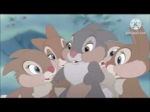 Bambi II - Thumper tries to hide from his sisters scene
