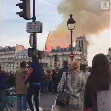 Notre Dame's spire collapses amid raging fire | ABC News