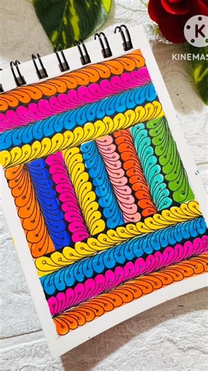 Simple and colourful pattern drawing #patternart #simplepattern#art#shorts#trendingshorts