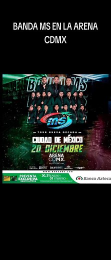 BANDA MS en la Arena CDMX: ¡No te lo pierdas!