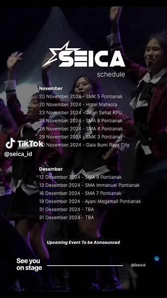 catat tanggalnya guys!! 🤩 sampai bertemu di event event #seica #idolgrupindonesia