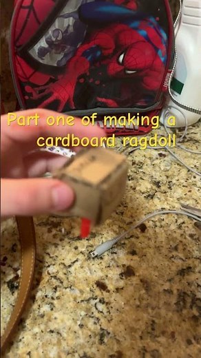 Part 1 of making a cardboard ragdoll #artsandcrafts