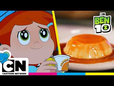 Ben 10 Pepperoni Pizza & Crème Caramel 🍕 🍮 | Cartoon Network Menu with ‪@fatafeat‬