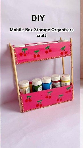 DIY Mobile Box Table Organiser Craft |Reuse mobile box #diycrafts #handmade #viralshort #shortsviral
