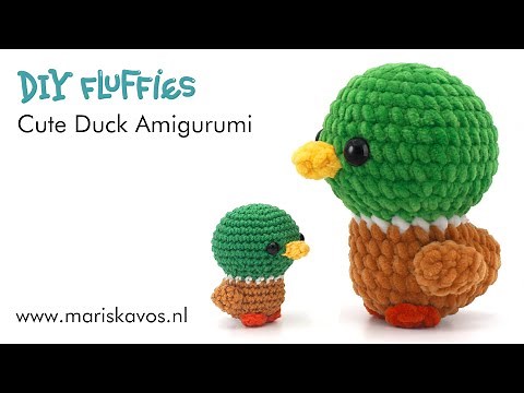 How to crochet a cute duck easy Amigurumi pattern tutorial - great for beginners - English