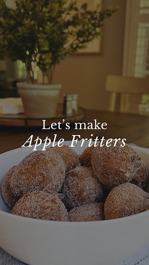Kate Bryan on Instagram: "These are best to enjoy immediately after you make them! Perfect for a weekend treat! Find the recipe on thesmallthingsblog.com by searching “apple fritter” "