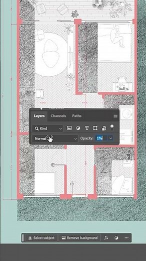 Artistic Floor Plan in Photoshop