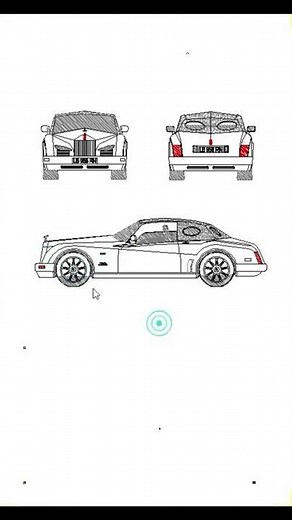 Rolls Royce Coupe Phantom | AutoCAD / TurboCAD Tutorials | How To Use Cad | #shorts