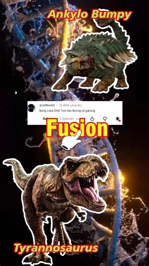 Fusion T-rex & Ankylosaurus Bumpy | Siapa namanya? #dinosaur #jurassicworld #jurassicpark #fusion