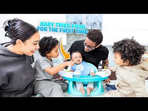 BABY SECURE'S FIRST TIME EATING FOOD! *So Cute*