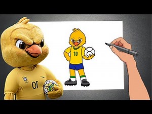 COMO DESENHAR O CANARINHO PISTOLA (COPA DO MUNDO 2022) - Mascote Brasil Passo a Passo