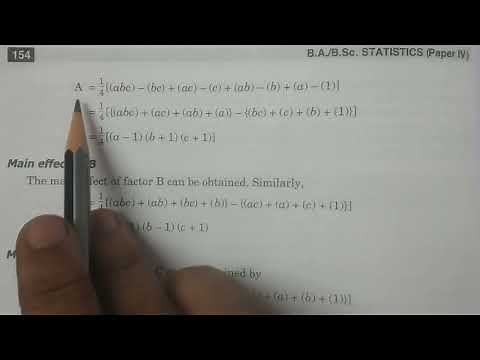 Main effects and Interaction effects of 2^3 Factorial Experiment - BSc Statistics