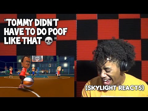 Poor Poof |Wii Sports Resort Raging And Funny Moments Basketball Vs Tommy | (Skylight Reacts)