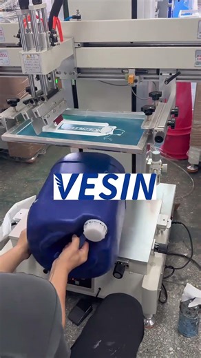 Logo Printing on Square Stacking Barrels with Screen Printing Machine!industrial packaging solutions