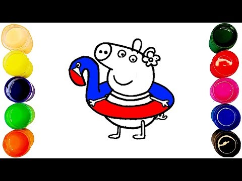 Peppa Gets Ready for Swimming – Fun Coloring for Kids and Toddlers