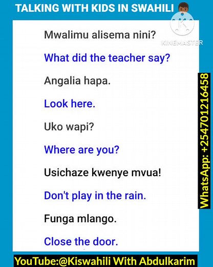 Swahili Kids Learning Videos: Talking with Kids in Swahili