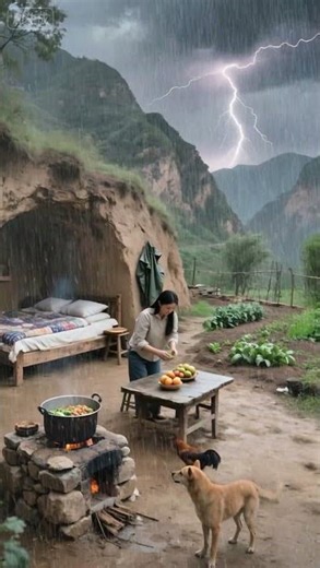 什么样的人会喜欢大山里的隐居生活！#我的乡村生活 #乡村田园生活 #乡愁记忆 #暴風雨 #下雨 #下雨天 #下雨聲 #下雨的声音 #雨 #雨音 #雨の音 #雨と雷 #雨降り #农村生活 #农村