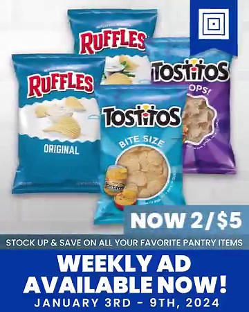 4.9K views · 21 reactions | Discover great deals at Lewis! Don't miss out; see our weekly ad for the latest offers. lewisdrug.com/weekly-ad • Progresso Traditional Soup (18-19 oz.), assorted varieties, now 2 for $5. • Pepsi Products (16.9-oz. bottles), assorted varieties, now 3 for $12. • Tostitos (10-11 oz.) or Ruffles Chips (7.25-8 oz.), assorted varieties, both 2 for $8. January 3rd - 9th 2024. | Lewis Drug | Facebook