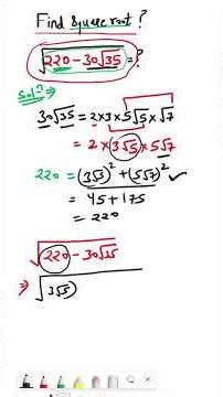 Find square root | Math Olympiad Question | Easy Step-by-Step Solution ✏️