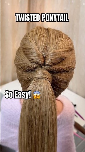 Easy Twisted Ponytail Hack for Long Hair 💁‍♀️ Looks Salon-Perfect in Seconds!