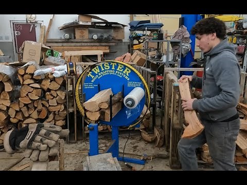 Making Firewood Bundles With The Twister Firewood Wrapper