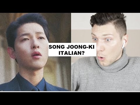 Italian REACTS to SONG JOONG-KI speaking Italian