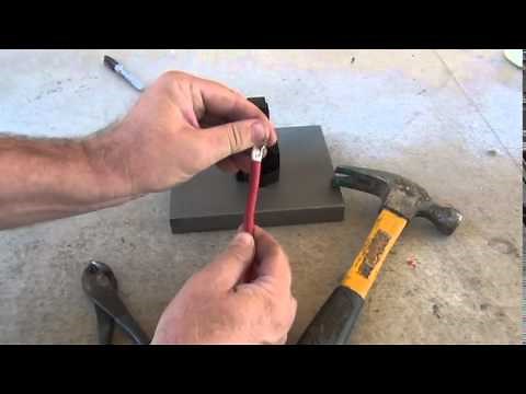 How too use a hammer crimper tool for battery cable lugs
