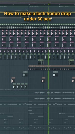 Make tech house drops in 30 sec🔥#shorts #bass #kick #drums #mixing