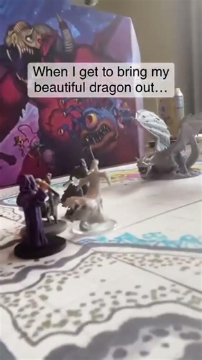 And then a dragon appears!!!!! #minipainting #dnd #dndwithkids #dungeonmaster #dragon #dndminis
